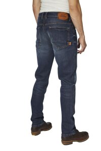 Rokkertech Tapered Slim Dark Blue Men Motorcycle Jeans Pants