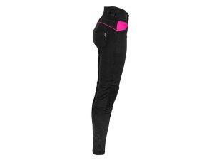 Rusty Stitches Claudia V2 Black Pink Women Motorcycle Leggings Pants