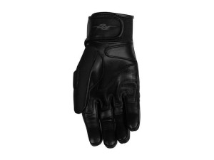 Rusty Stitches Chris Black Men Leather Motorcycle Gloves