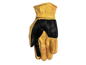 Rusty Stitches Johnny Yellow Black Men Motorcycle Gloves S