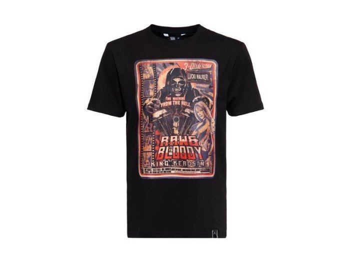 King Kerosin Lucki Maurer - Raw And Bloody Herren T-Shirt Black