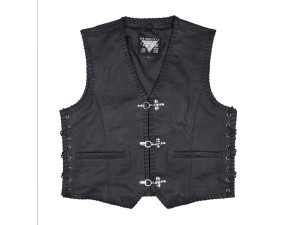 Modeka Badlands Men Leather Vest Black (Big Sizes)