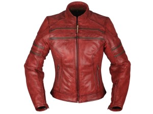 Modeka Iona Lady Leather Motorcycle Jacket Red