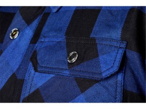 RST Lumberjack Herren Motorradhemd Kevlarhemd Hemd Blau