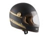 By City Roadster II Carbon Gold Strike Retro Integralhelm Helm Motorradhelm ECE 22.05 Mattschwarz Gold