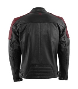 Rusty Stitches Cooper Black Maroon Men Leather Motorcycle...