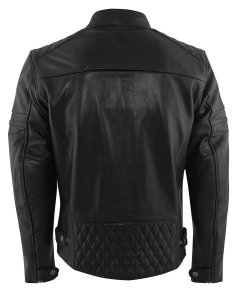 Rusty Stitches Jari V2 Black Men Leather Motorcycle Jacket