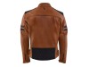 Rusty Stitches Jari V2 Cognac Black Men Leather Motorcycle Jacket