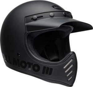 Bell Moto 3 Classic Blackout Retro Off-Road Helmet Fullface Helmet ECE 22.06 M 57-58 cm