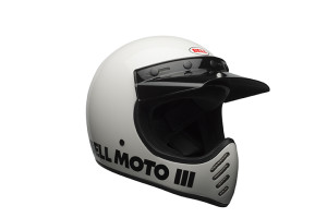 Bell Moto 3 Classic White Retro Off-Road Helmet Full Face...