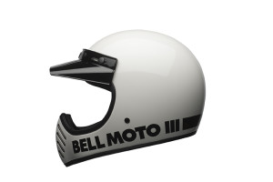 Bell Moto 3 Classic White Retro Off-Road Helmet Full Face Helmet ECE 22.06