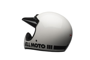 Bell Moto 3 Classic White Retro Off-Road Helmet Full Face Helmet ECE 22.06
