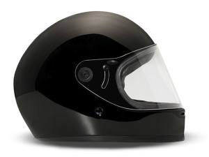 DMD Rivale Solid Black Retro Integralhelm Motorradhelm Helm ECE 22.05 Schwarz