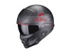 Scorpion Exo-Combat II XENON Matte Black Red Open Face Helmet ECE 22.06