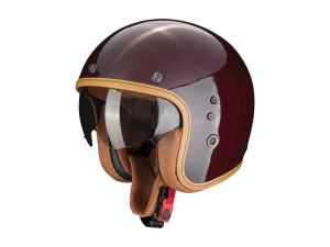 Scorpion Belfast Carbon Evo SOLID Red Open Face Helmet