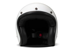 DMD Retro Solid White Jethelm Helm Motorradhelm ECE 22.06