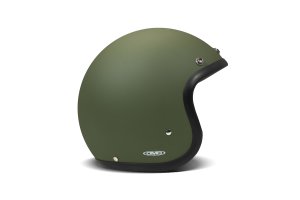 DMD Retro Mattt Green Open Face Helmet ECE 22.06
