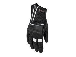 Rusty Stitches Lilly Black - White Motocycle Gloves Ladies