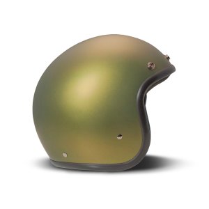 DMD Retro Olive Gold Jethelm Helm Motorradhelm ECE 22.06