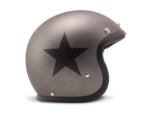 DMD Retro Star Grey Open Face Helmet ECE 22.06 M 56 cm