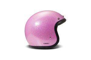 DMD Retro Glitter Pink Jethelm Helm Motorradhelm ECE 22.06