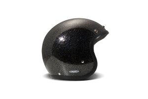 S 55 cm DMD Retro Glitter Black Jethelm Helm Motorradhelm...