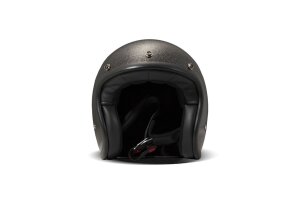 S 55 cm DMD Retro Glitter Black Jethelm Helm Motorradhelm...