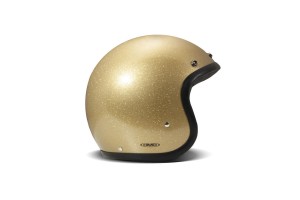 DMD Retro Glitter Gold Jethelm Helm Motorradhelm ECE 22.06