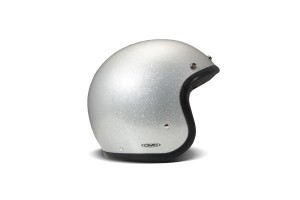 DMD Retro Glitter Silver Open Face Helmet ECE 22.06