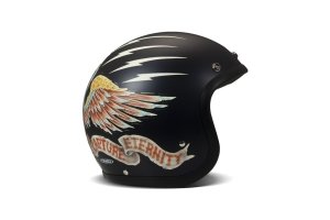 DMD Retro Eagle Jethelm Helm Motorradhelm ECE 22.06