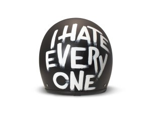 DMD Retro I Hate Everyone Open Face Helmet ECE 22.06