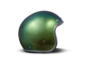 DMD Retro Rainbow Green Open Face Helmet ECE 22.06