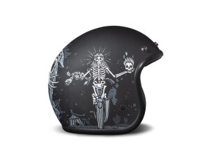 S 55 cm DMD Retro Ghost Rider Jethelm Helm Motorradhelm...