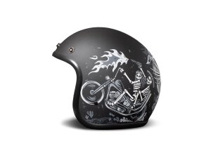 S 55 cm DMD Retro Ghost Rider Jethelm Helm Motorradhelm...