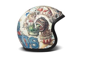 XXL 60 cm DMD Retro Circus Jethelm Helm Motorradhelm ECE 22.06