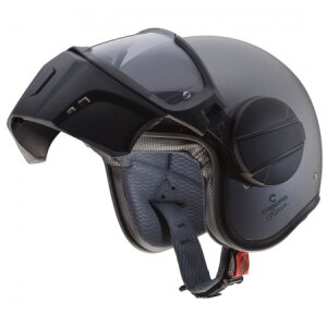 Caberg Ghost X Jethelmet Matt-Gun Metallic Motorcycle Helmet ECE 22.06