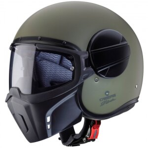 Caberg Ghost X Matt-Grün Jethelm Motorradhelm ECE 22.06