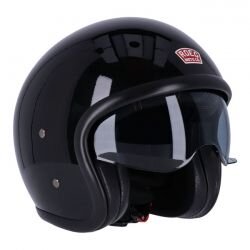 Roeg Sundown Gloss Black Motorcycle Jethelmet ECE 22.06