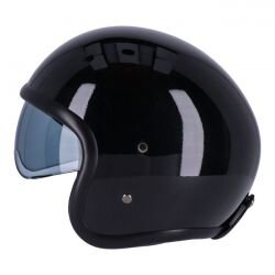 Roeg Sundown Gloss Black Motorcycle Jethelmet ECE 22.06